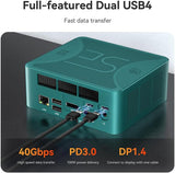 Beelink SER6 MAX Mini PC W11 Pro, AMD Ryzen 9 6900HX(8C/16T up to 4.9GHz), 32GB DDR5 1TB NVME SSD Radeon 680M 12 core 2400 MHz w-f 6/BT5.2/USB4.0 Quad Display Mini Gaming PC Computer