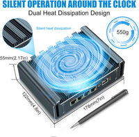 KingnovyPC Firewall Micro Appliance, 4 LAN i226-V 2.5G Core i7 1265U Mini PC with Fan,32GB DDR4 1TB NVMe,USB,HDMI,DP, AES-NI VPN Server Router Openwrt, Compatible with pfSense/OPNsense